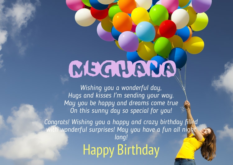 Birthday Congratulations for Meghana