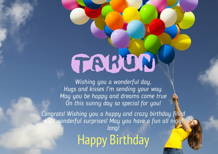 Birthday Congratulations for Tarun.