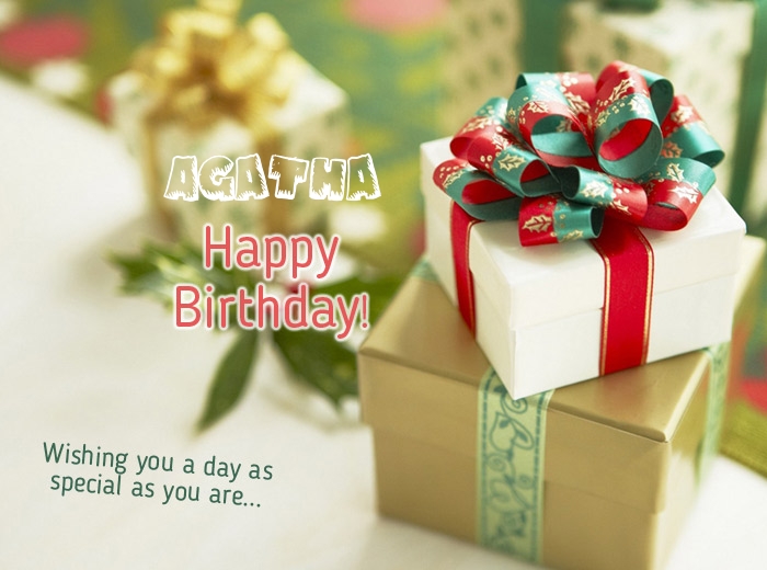 Birthday wishes for Agatha