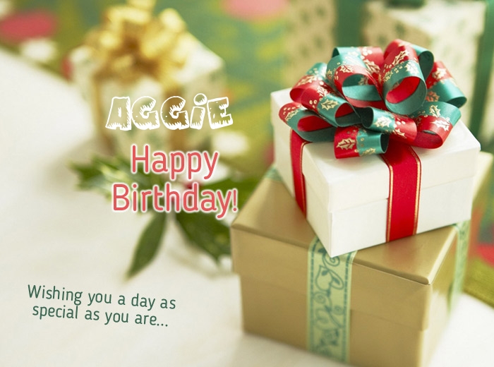 Birthday wishes for AGGIE