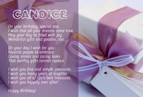 Birthday Poems for CANDICE