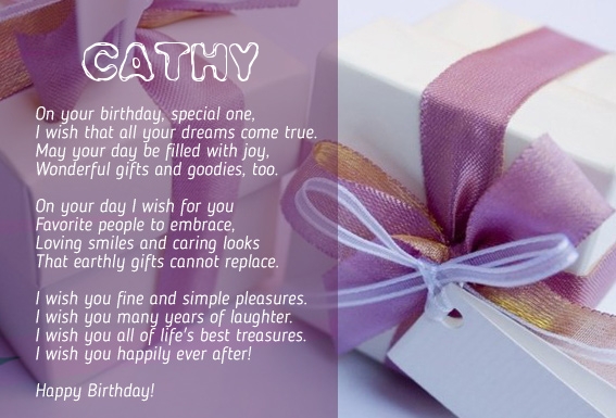 Birthday Poems for CATHY