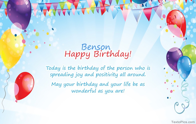 Funny greetings for Happy Birthday Benson pictures 