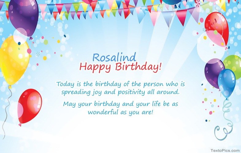Funny greetings for Happy Birthday Rosalind pictures 