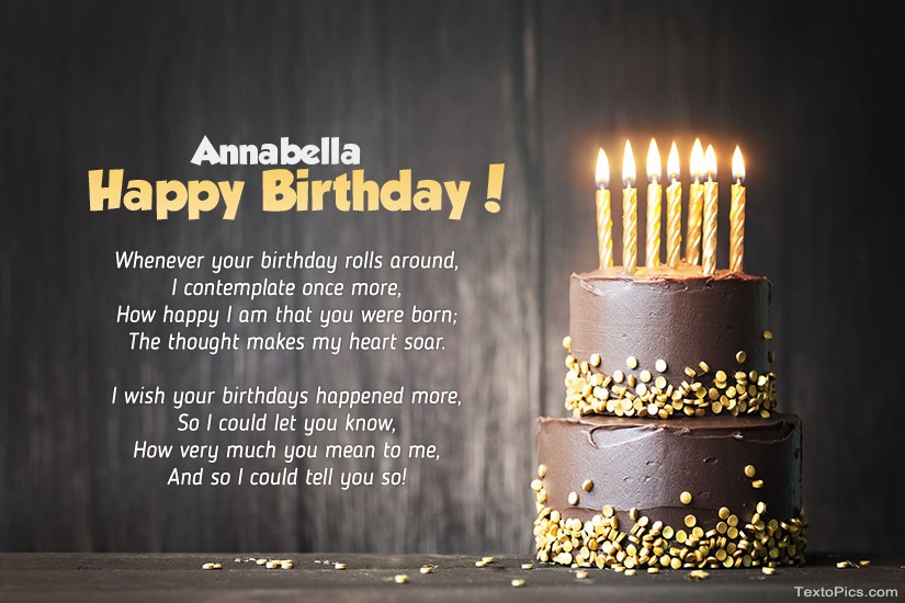 Happy Birthday images for Annabella