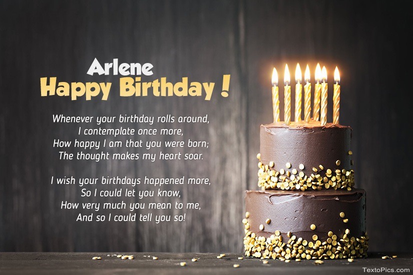Happy Birthday images for Arlene