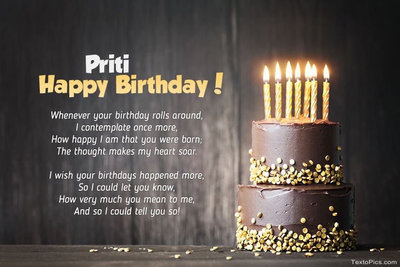 Happy Birthday images for Priti