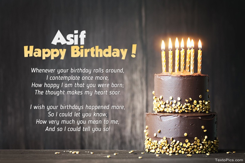 Happy Birthday images for Asif