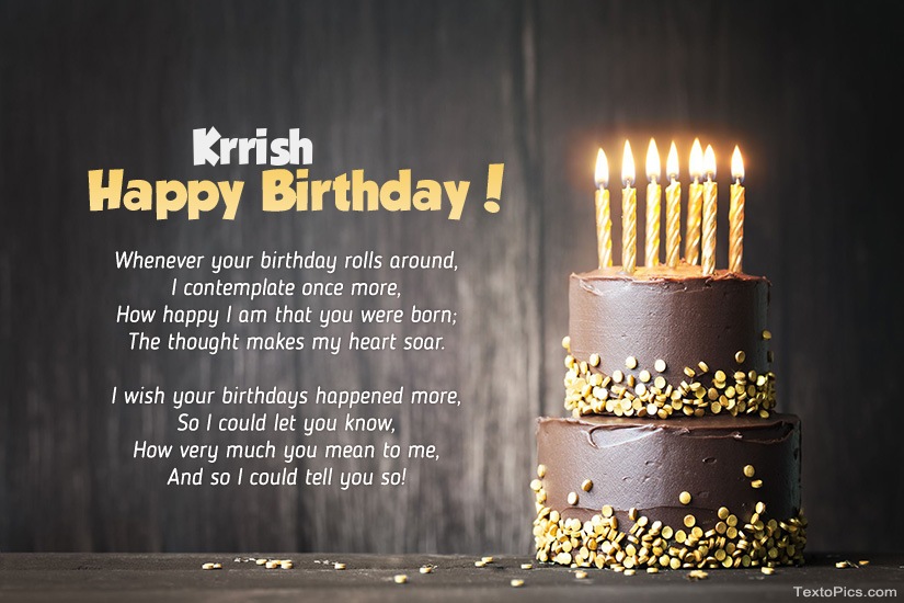 Happy Birthday images for Krrish