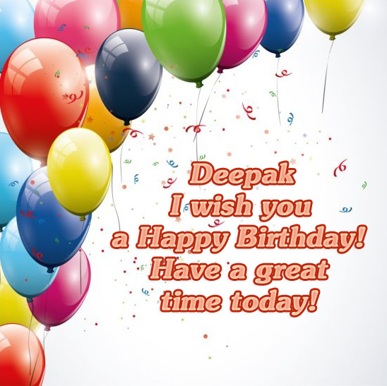 deepak i wish you a happy birthday