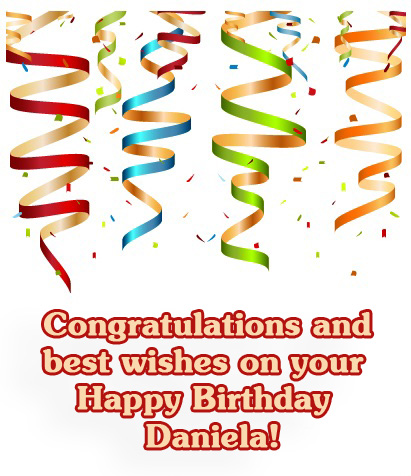 Happy Birthday Daniela pictures congratulations.