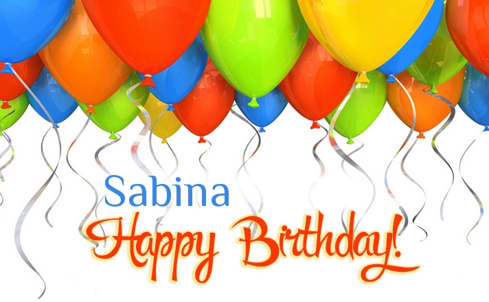 Birthday greetings Sabina