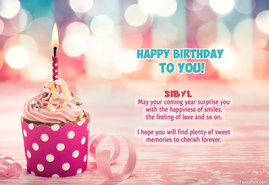 Wishes Sibyl for Happy Birthday