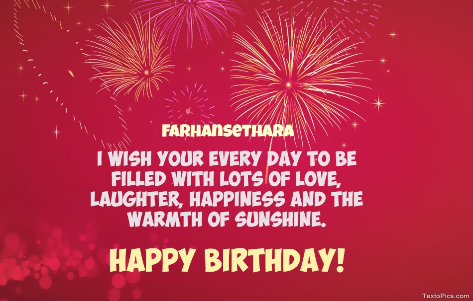 Cool congratulations for Happy Birthday of Farhansethara