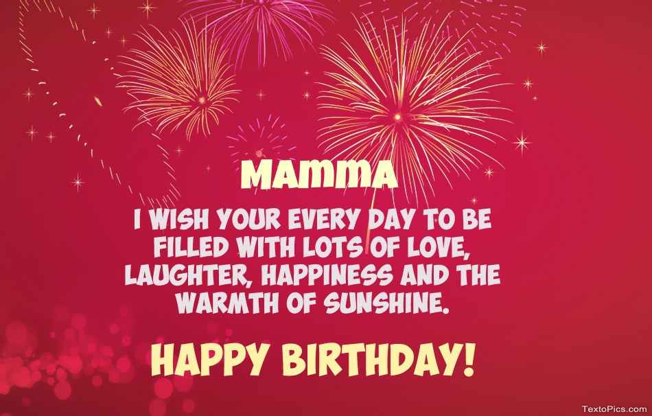 Cool congratulations for Happy Birthday of Mamma