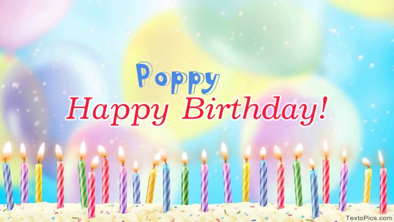 Cool congratulations for Happy Birthday of Poppy