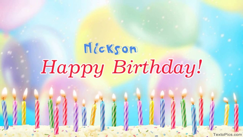 Cool congratulations for Happy Birthday of Nickson