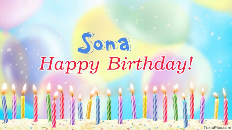 Cool congratulations for Happy Birthday of Sona