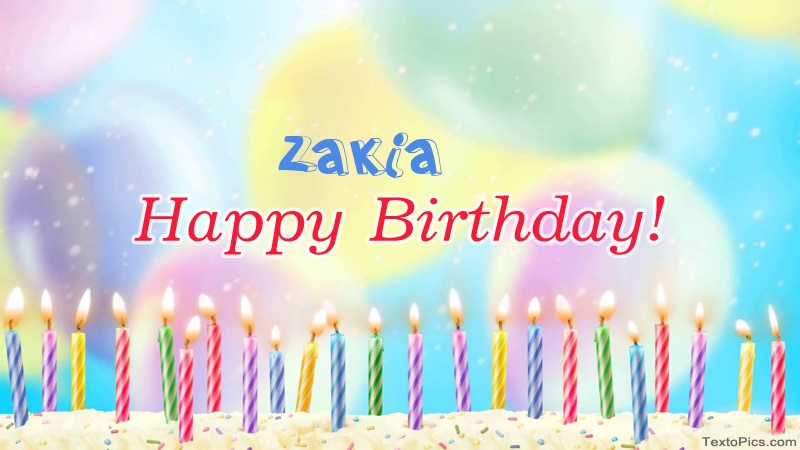 Cool congratulations for Happy Birthday of Zakia
