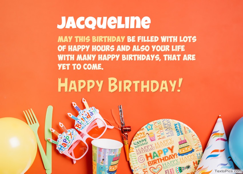 Congratulations for Happy Birthday of Jacqueline