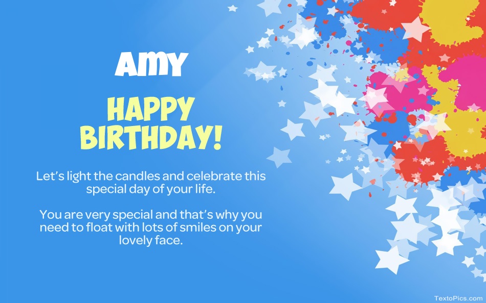 Beautiful Happy Birthday cards for Amy