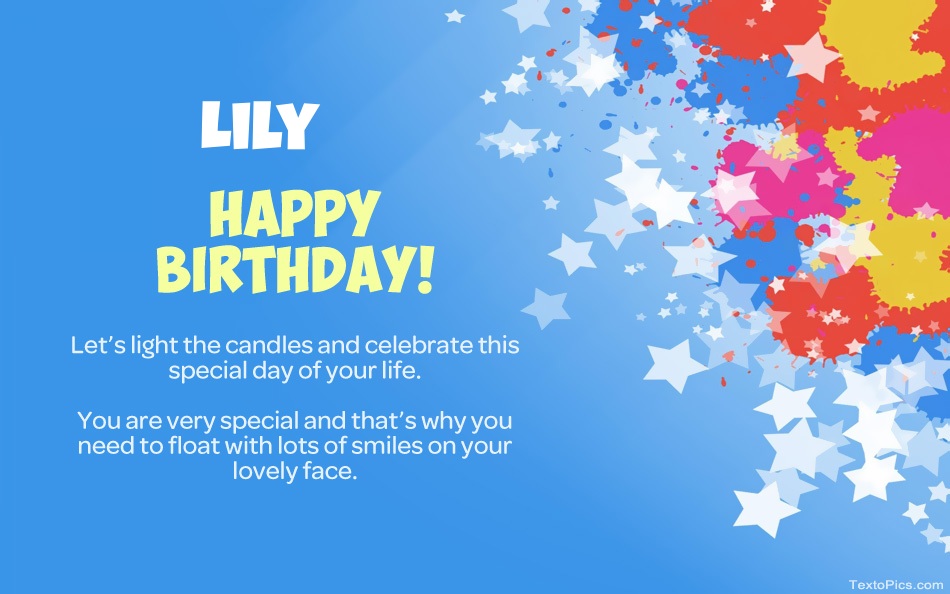 Beautiful Happy Birthday cards for Lily