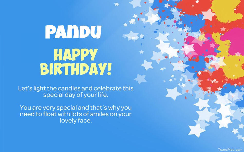 Beautiful Happy Birthday cards for Pandu
