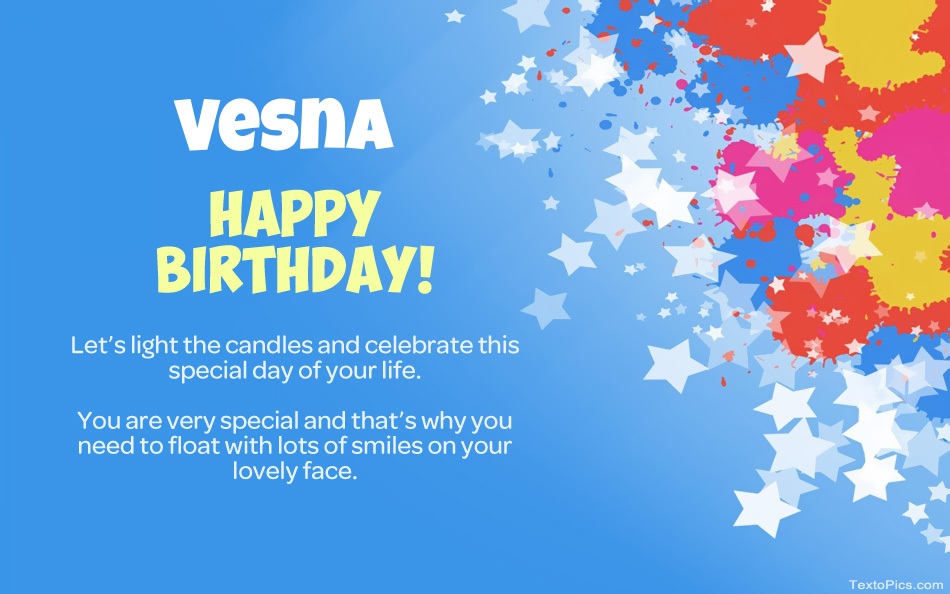 Beautiful Happy Birthday cards for Vesna