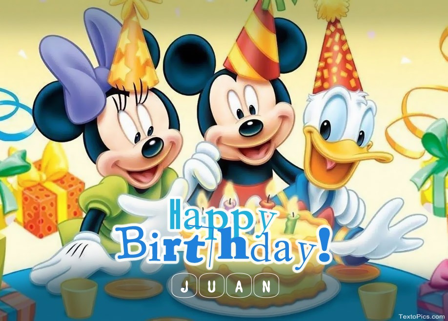 Pictures with names Children's Birthday Greetings for Juan
