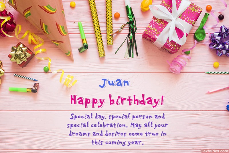 Pictures with names Happy Birthday Juan, Beautiful images