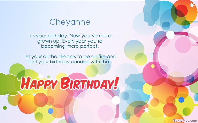 Download picture for Happy Birthday Cheyanne