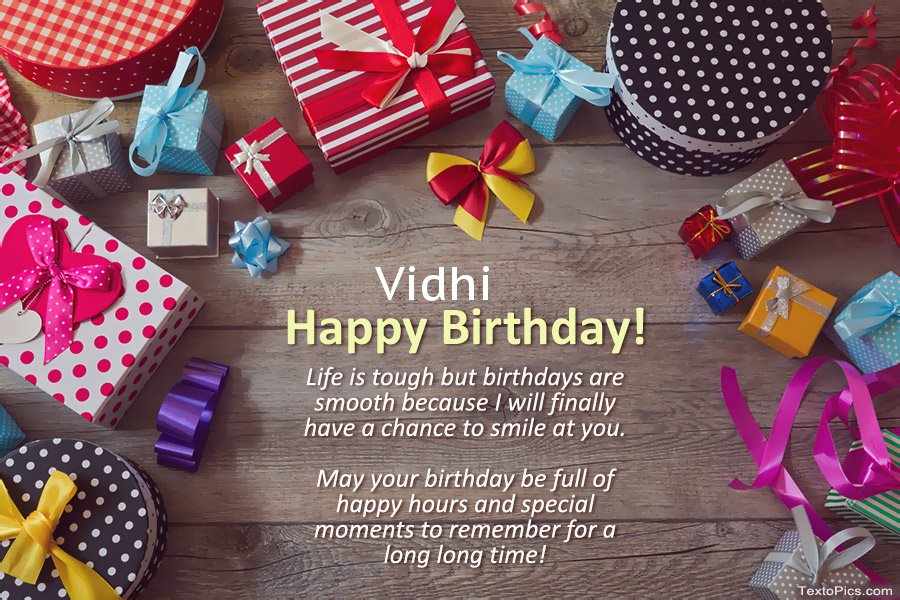 Happy Birthday Vidhi in verse