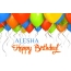 Birthday greetings ALESHA