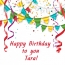 Tara Happy Birthday to you!