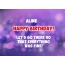 Happy Birthday cards for Aline