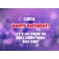Happy Birthday cards for Carla