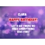 Happy Birthday cards for Clara