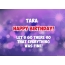 Happy Birthday cards for Tara
