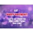 Happy Birthday cards for Liz