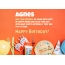 Congratulations for Happy Birthday of Agnes