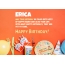 Congratulations for Happy Birthday of Erica