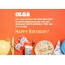 Congratulations for Happy Birthday of Olga