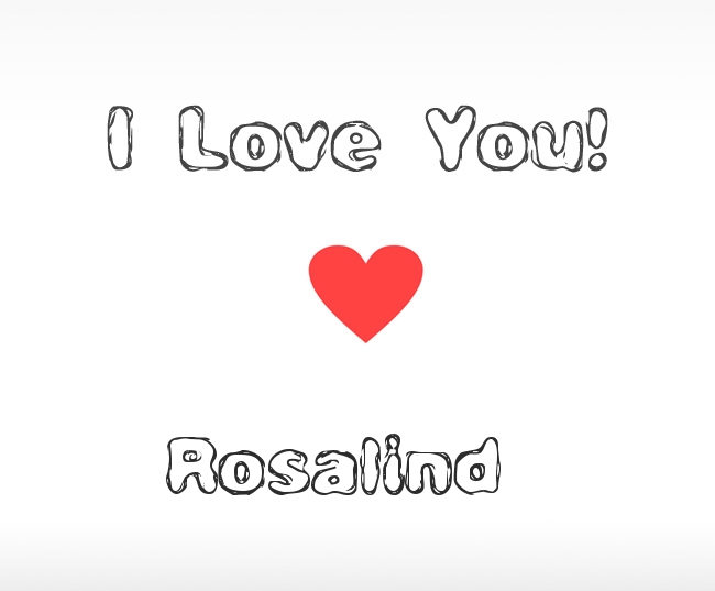 I Love You Rosalind