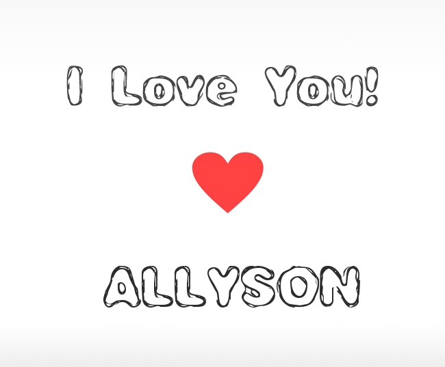 I Love You Allyson