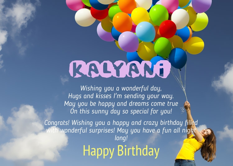 Birthday Congratulations for Kalyani