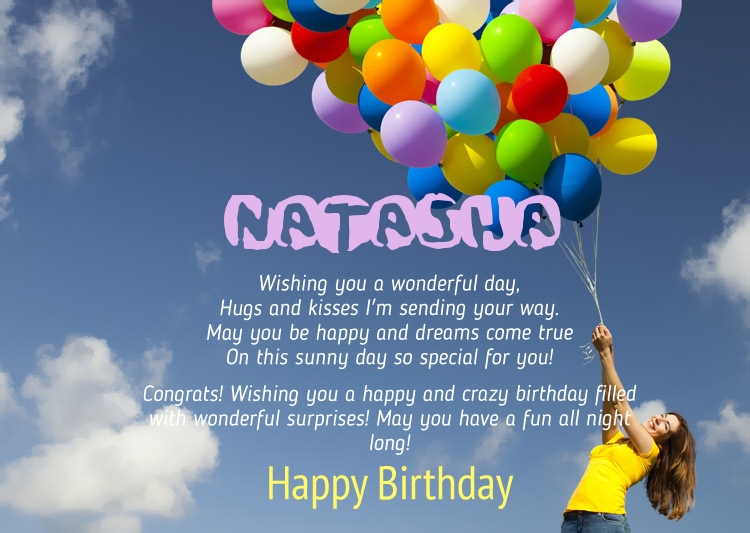 Birthday Congratulations for Natasha