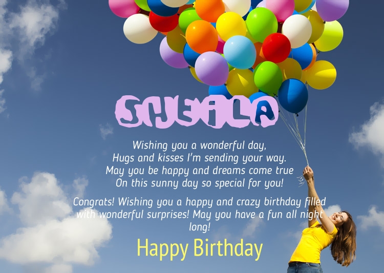 Birthday Congratulations for Sheila