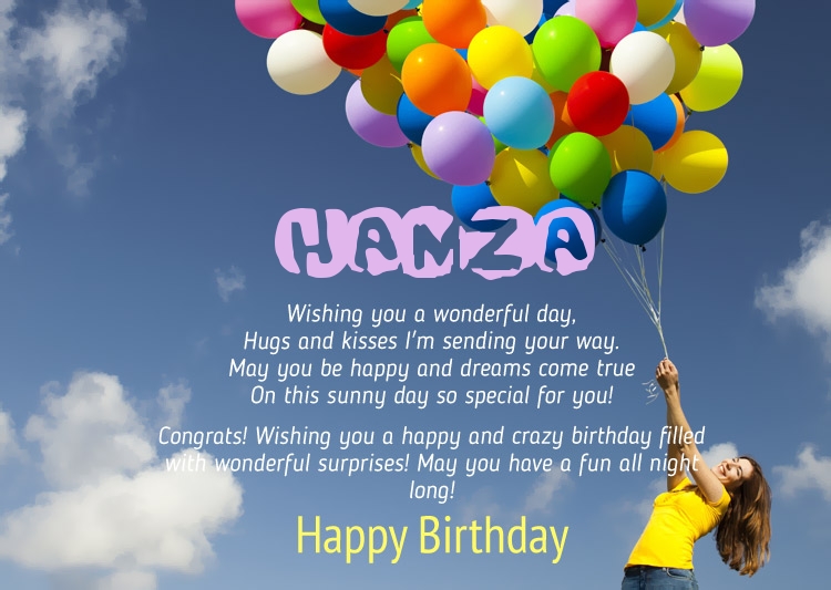 Birthday Congratulations for Hamza