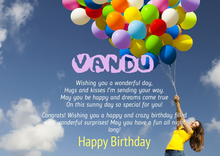 Birthday Congratulations for Vandu