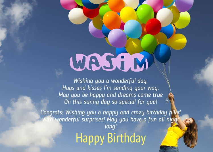 Birthday Congratulations for Wasim